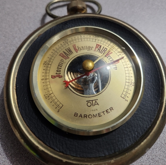 Vintage OTA Barometer with Gold and Black Accents - Picture 1 of 7